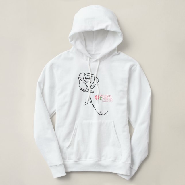 Moletom Solteiro de linha de Rosa Hoodie "Como sua vida... (Frente do Design)