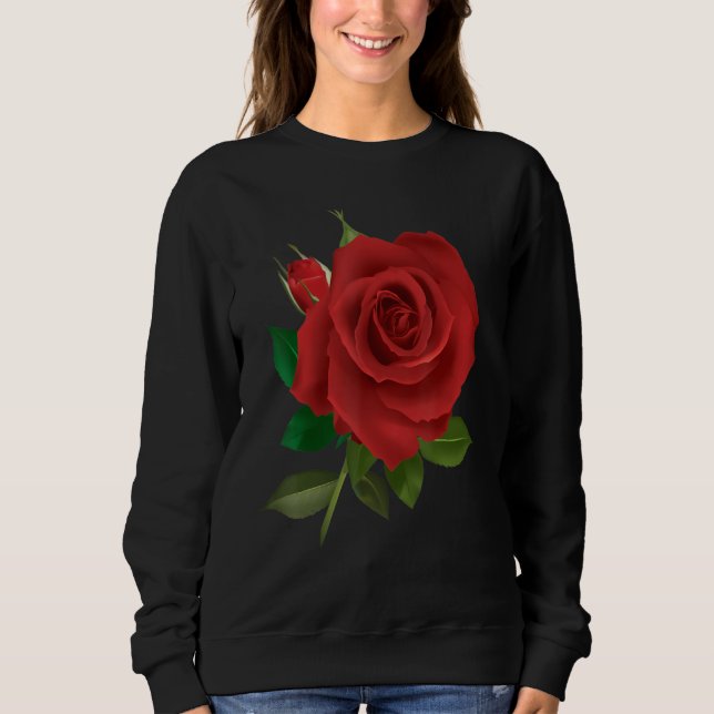 Moletom Solteiro Rosa vermelha Flower Lover Rosa vermelha  (Frente)