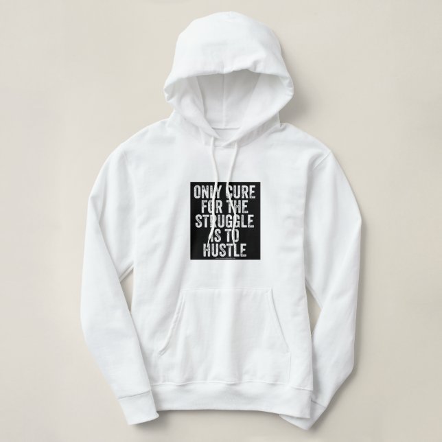 MOLETOM SOMENTE A CURA PARA O ESFORÇO É O HOODIE DA (Frente do Design)