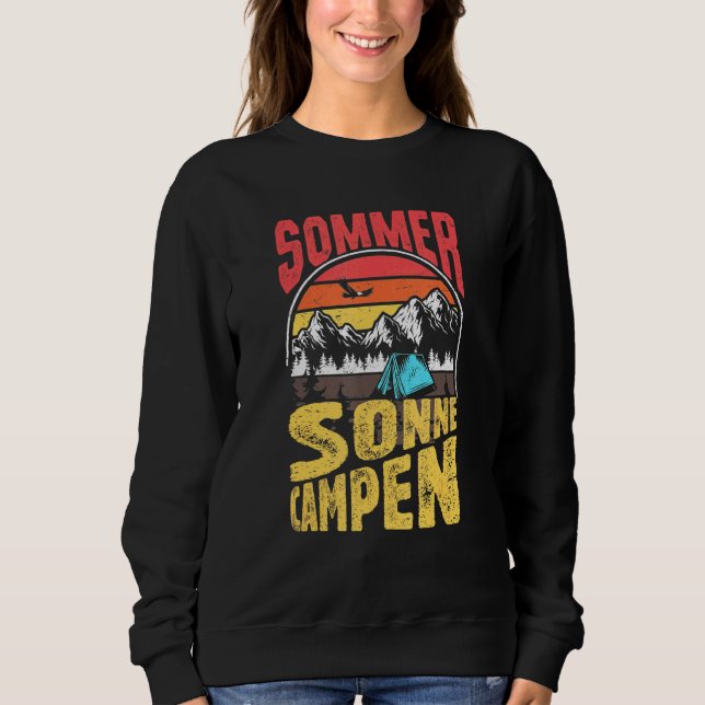 Moletom Sommer Sonne Campen Sunset Retro Mounts Caindo (Frente)
