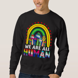 Moletom Somos Todos Do Orgulho Humano Ally Rainbow Lgbt Fl