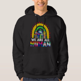 Moletom Somos Todos Do Orgulho Humano Ally Rainbow Lgbt Fl