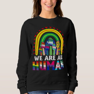 Moletom Somos Todos Do Orgulho Humano Ally Rainbow Lgbt Fl