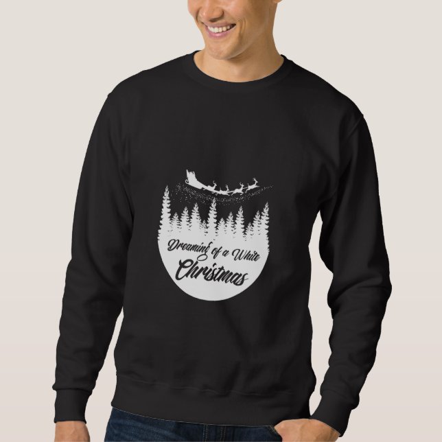 Moletom Sonhando Com Um Natal Branco - Ideia Bela Do Natal (Frente)