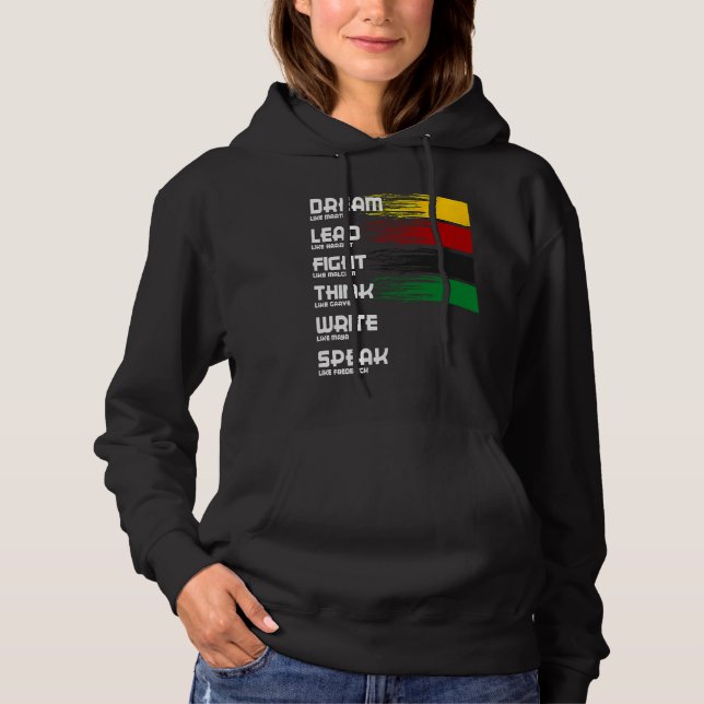 Moletom Sonho De História Negra Como Martin Lidera Como Ha (Frente)