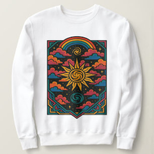 Moletom Sonhos Celestiais - Sol Retroativo e Arte Tarot Ar
