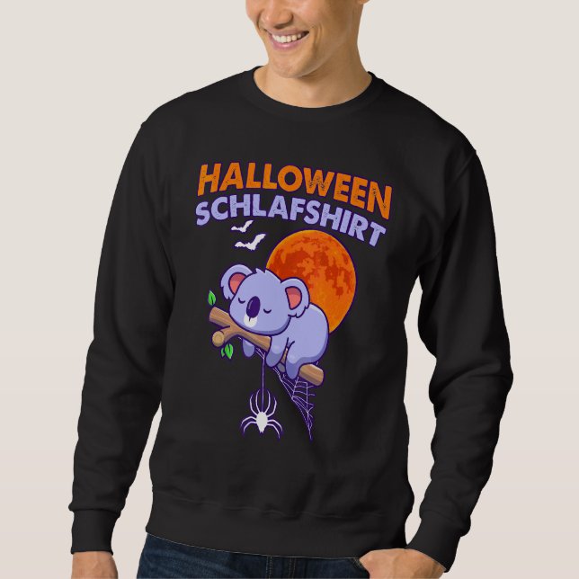 Moletom Sono de Halloween Urso Koala em Alemão (Frente)