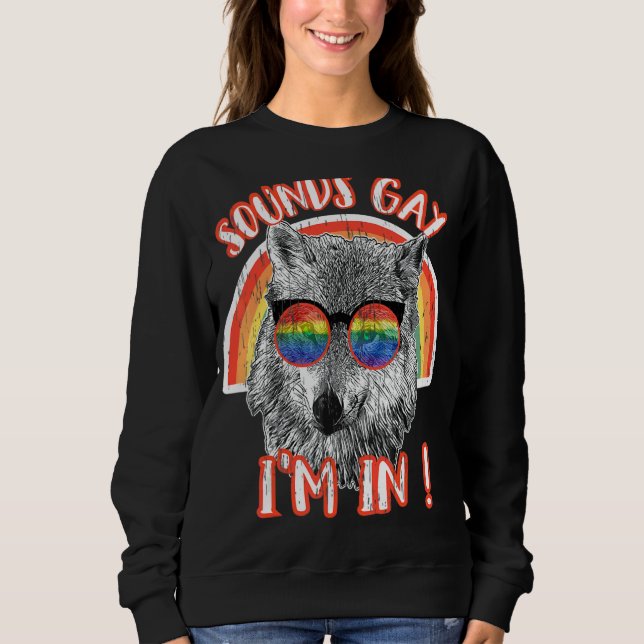 Moletom Sons Gay, estou no Wolf Rainbow Sunglass (Frente)