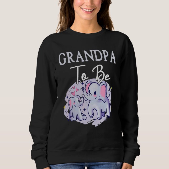 Moletom Soon Grandpa To Be Elephants For Baby Shower Gende (Frente)