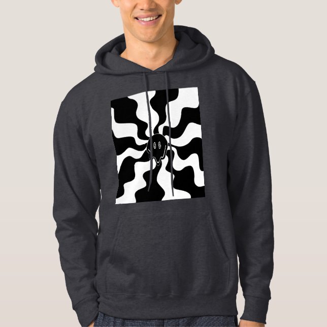 Moletom Sorria derretida - Preto e Branco (Frente)