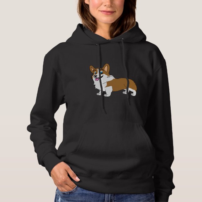 Moletom Sorriso Adorável Welsh Corgi 482 (Frente)