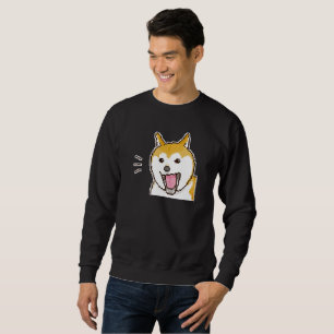 Moletom Sorriso de Cachorro Shiba Inu, tipo Pixelart