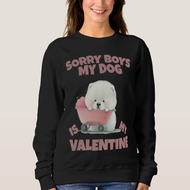 Moletom Sorry Boys My Dog Is My Valentine  Dog   19 (Frente)