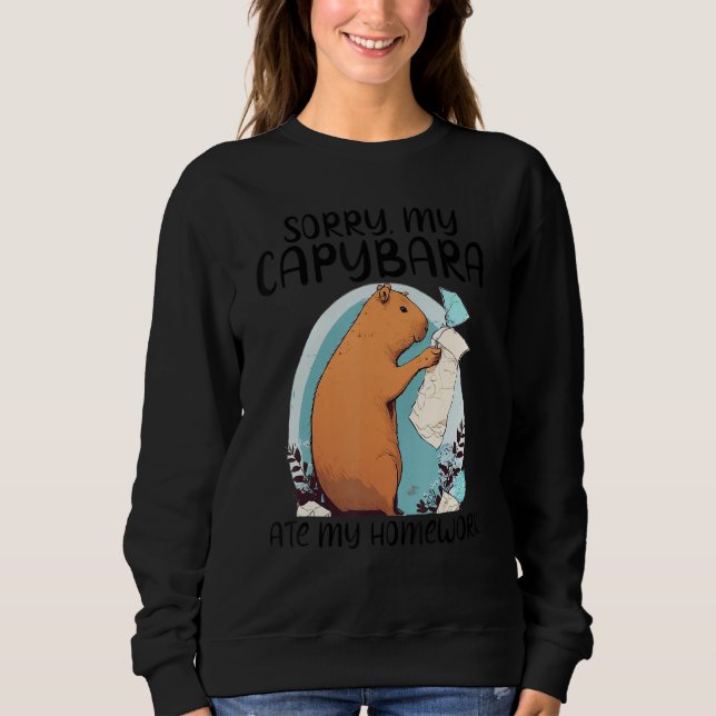 Moletom Sorry My Capybara Ate My Homework Shirt Funny Capy (Frente)