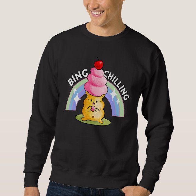 Moletom Sorvete Bing Chilling Hamster Dank Meme Viral Qu (Frente)