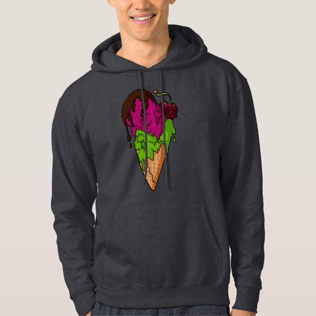 Moletom Sorvete de crânio de Berry Doce (Frente)