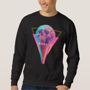 Moletom Sorvete De Fusão De Vaporwave Crânio, Sono De Perd