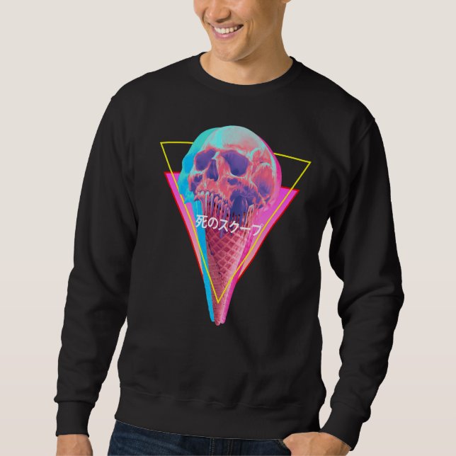 Moletom Sorvete De Fusão De Vaporwave Crânio, Sono De Perd (Frente)