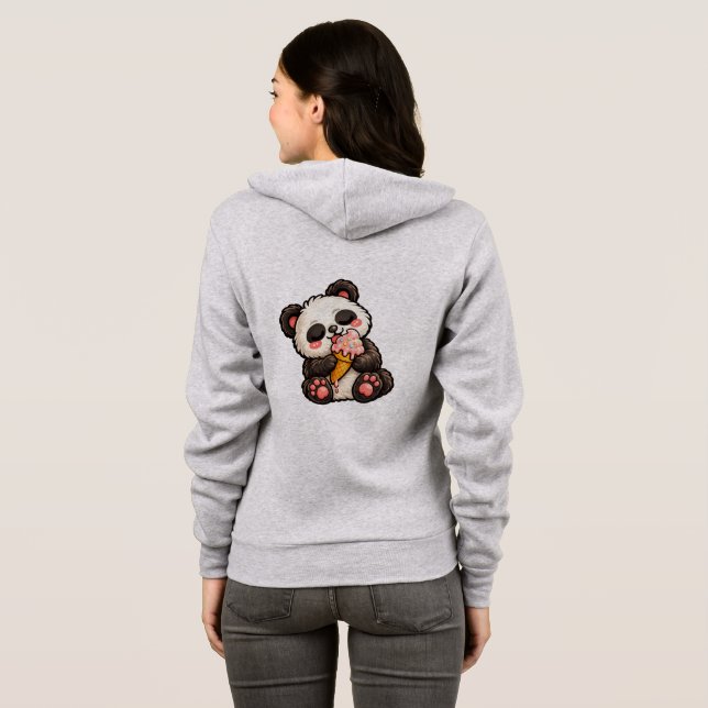 Moletom Sorvete de Panda Fofo (Parte Traseira Completa)