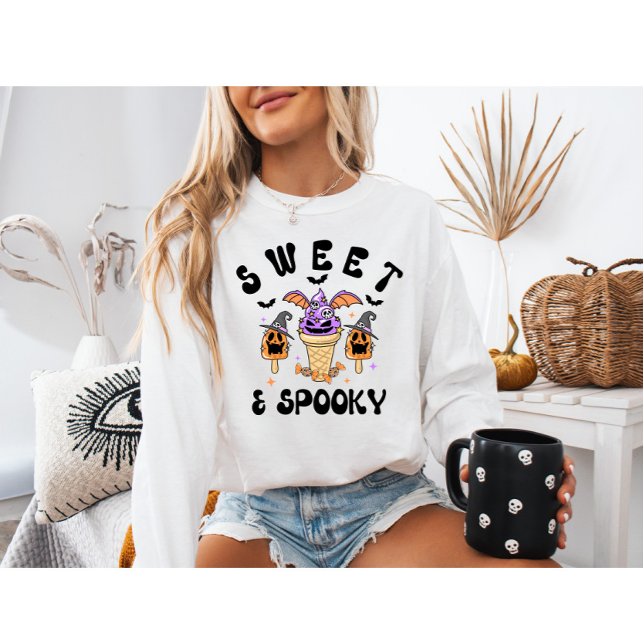 Moletom Sorvete Monstro Retro Halloween Doce e Spooky (Criador carregado)