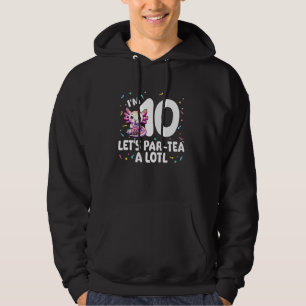 Moletom Sou 10 Bday Axolotl Bubble Boba Tea Party 10th Bir