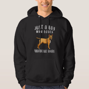 Moletom Sou Apenas Um Menino Que Ama Bull Terriers Miniatu