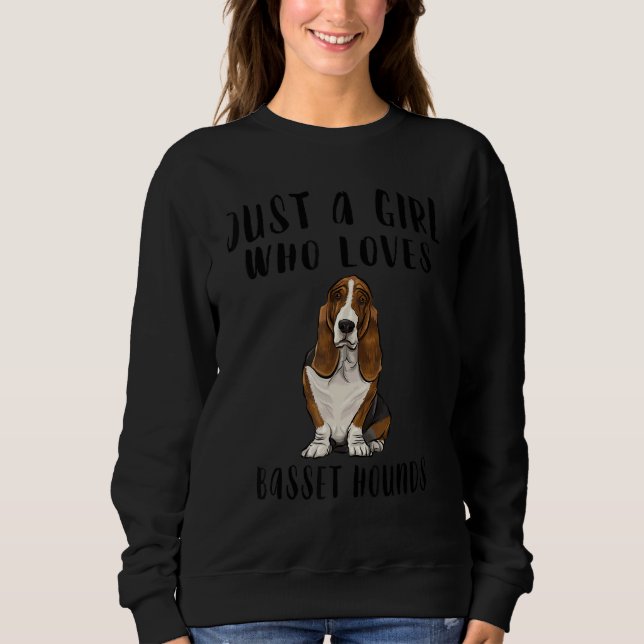 Moletom Sou Apenas Uma Menina Que Ama Cachorro De Caça-Ces (Frente)