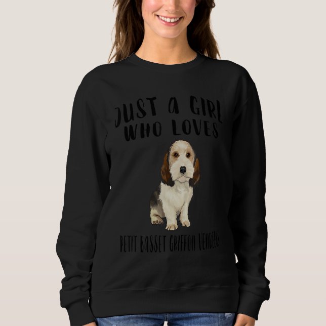 Moletom Sou Apenas Uma Menina Que Ama Petits Bassets Griff (Frente)