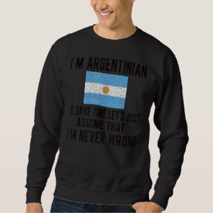 Moletom Sou argentino Bandeira argentina Raízes argentinas