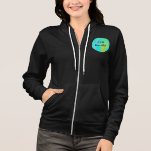 Moletom "Sou Bonita", Hoodie Zipperada