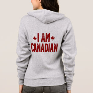 Moletom Sou canadense - Declaração Patriótica e Folha de M