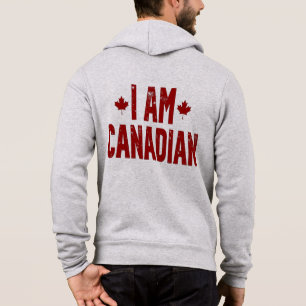 Moletom Sou canadense - Declaração Patriótica e Folha de M
