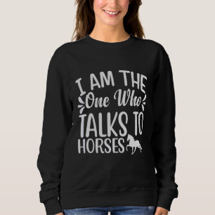 Moletom Sou Eu Que Falo Com Cavalos Falando Com Animais De