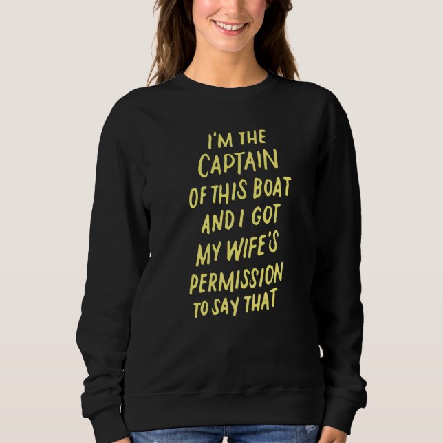 Moletom Sou o Capitão deste Barco de Barcos (Frente)