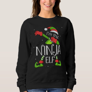 Moletom Sou o Elfo Ninja Dabbing Santa Claus Xmas para a F