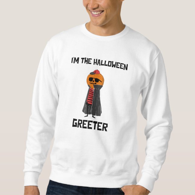 Moletom Sou o Greeter de Halloween (Frente)