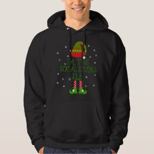 Moletom Sou o professor de estudos sociais Elf Engraçado X