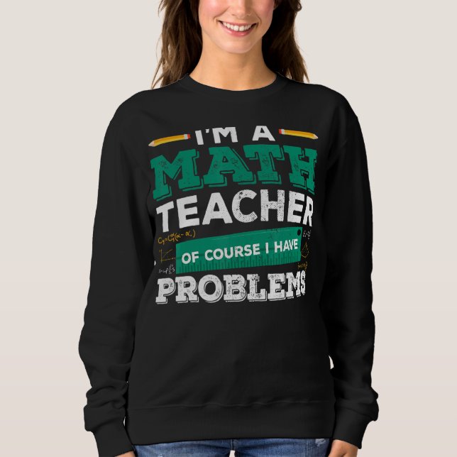 Moletom Sou professor de matemática, é claro que tenho pro (Frente)