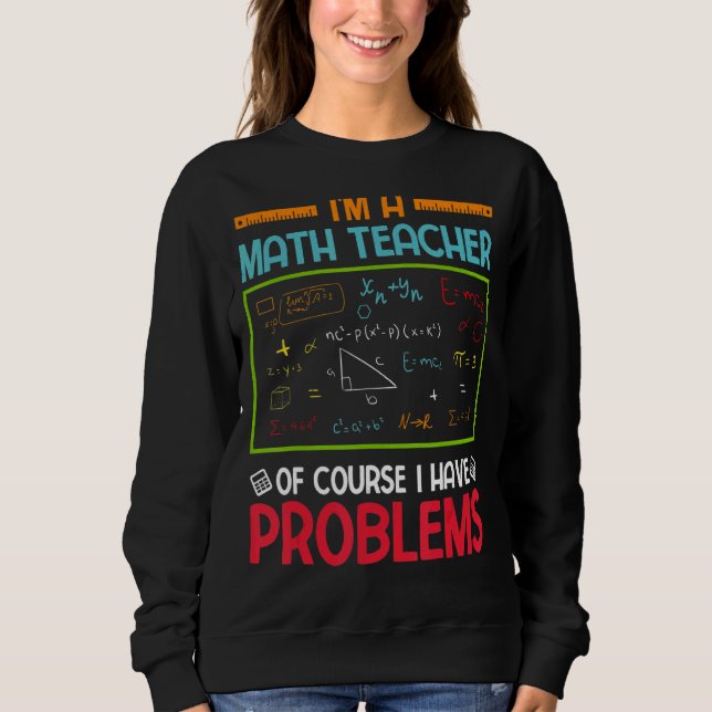 Moletom Sou professor de matemática, é claro que tenho pro (Frente)