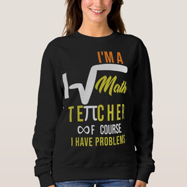 Moletom Sou professor de matemática, é claro que tenho pro (Frente)