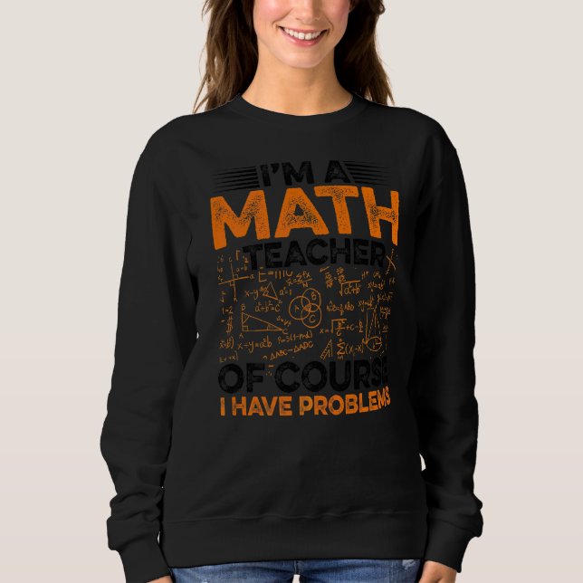 Moletom Sou professor de matemática, é claro que tenho pro (Frente)