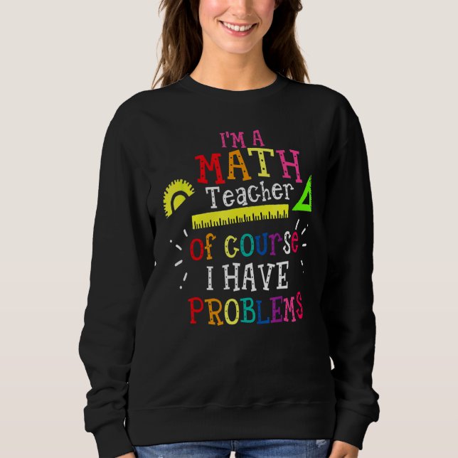 Moletom Sou professor de matemática, é claro que tenho pro (Frente)