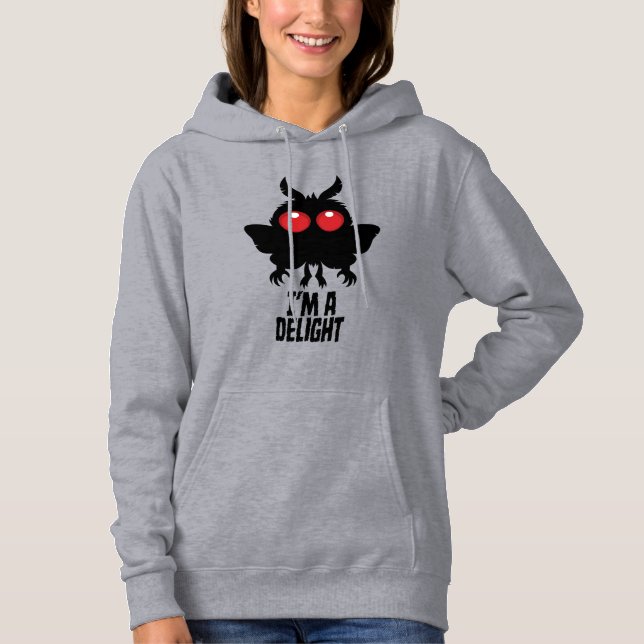 Moletom Sou um Delight Mothman Criptozoário Sinistro Fofo (Frente)