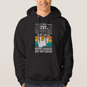 Moletom Sou um Engenheiro civil como um Engenheiro normal