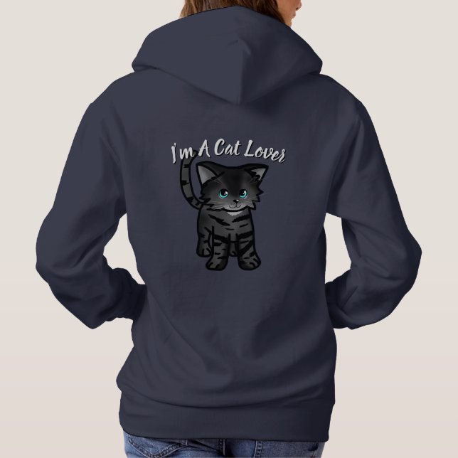 Moletom "Sou um Gato-Lover" Hoodie (Verso)