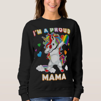Moletom Sou um Gay do Lgbt Orgulho da Mãe Dabbing Unicorn