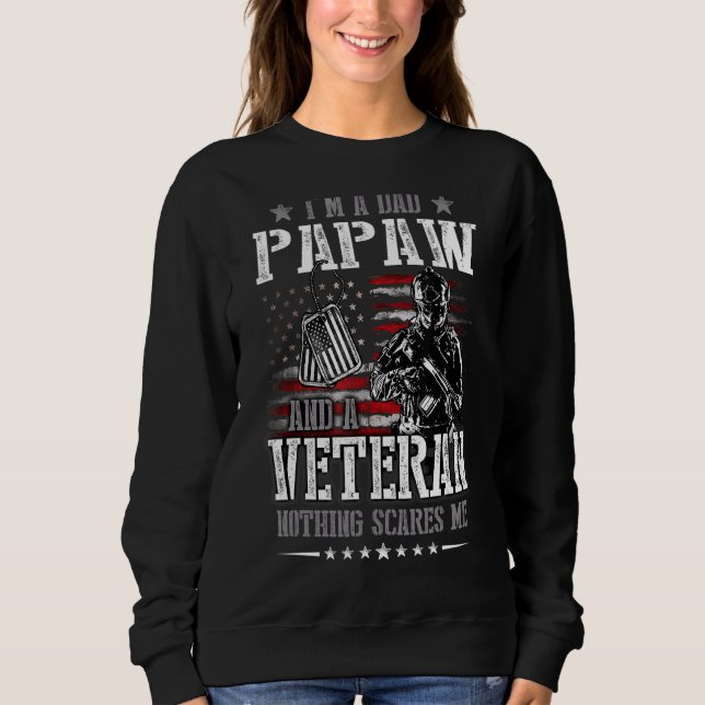 Moletom Sou um Pai e um Veterano nada me assusta (Frente)
