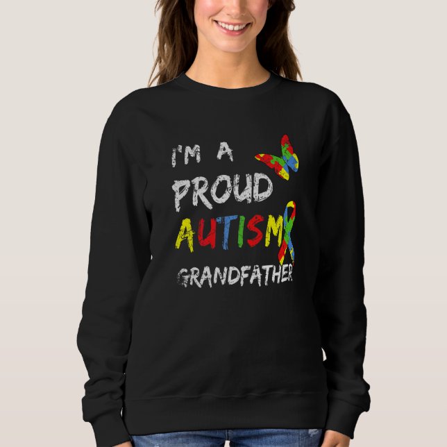 Moletom Sou um Quebra-cabeça de Consciência do Avô Autismo (Frente)