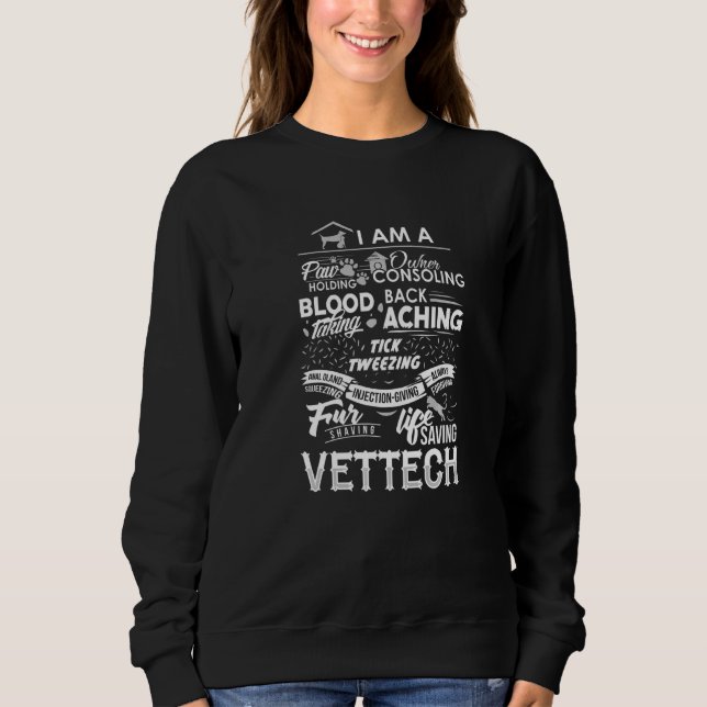 Moletom Sou um Vet Tech Animal Love Veterinarian Tech Stud (Frente)