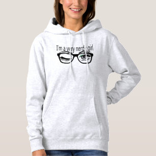 Moletom Sou uma garota muito nerd com sombra de olhos verd